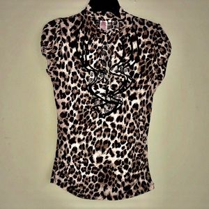 🐆LEOPARD TOP WITH SEXY RUFFES🔥